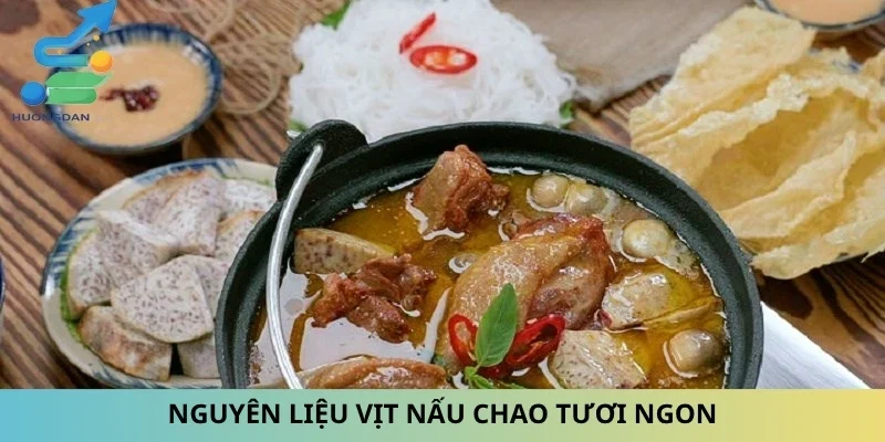 Nguyên liệu vịt nấu chao tươi ngon