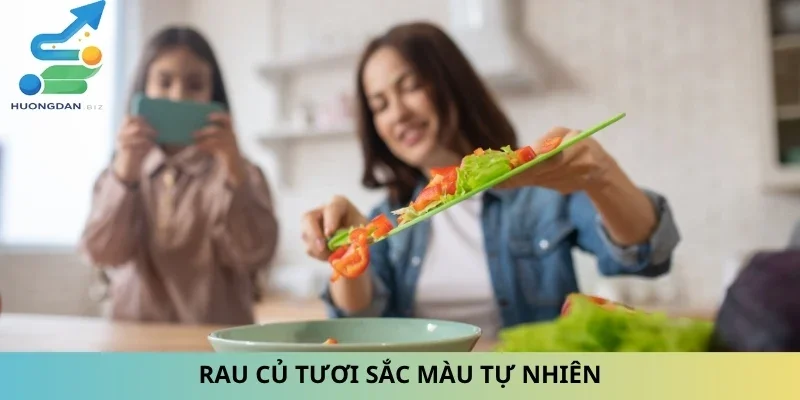 Rau củ tươi sắc màu tự nhiên